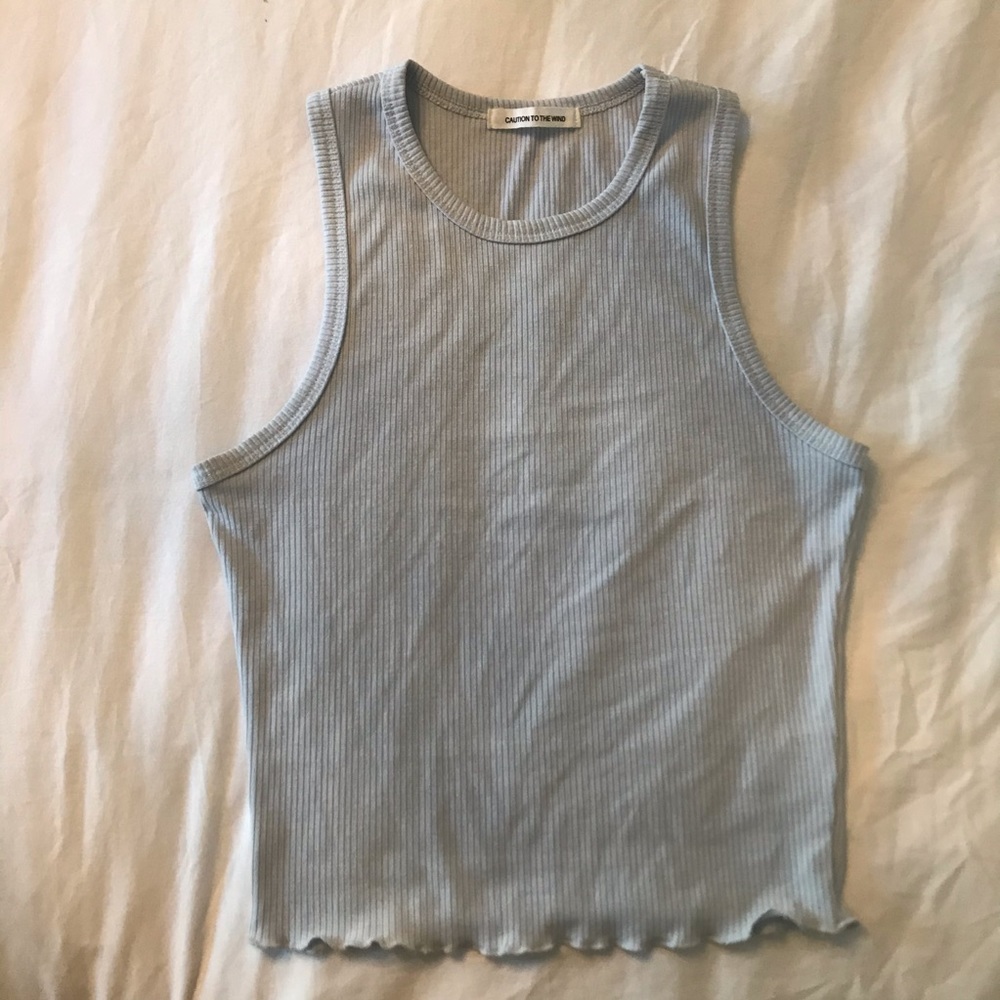 ✨2/$15, 3/$20✨NWOT baby blue ribbed tank top